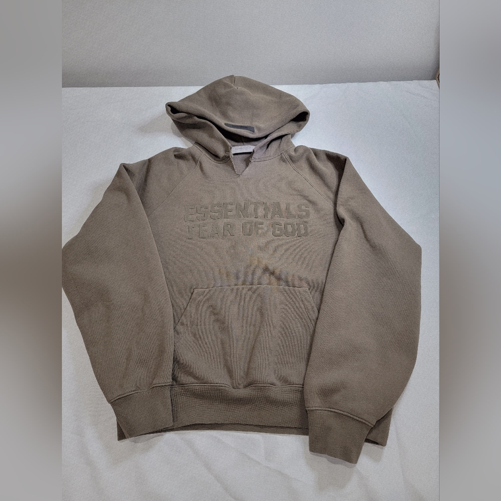 Fear of God Essentials‎ Hoodie Wood Brown Size XS FW22 Authentic Oversized